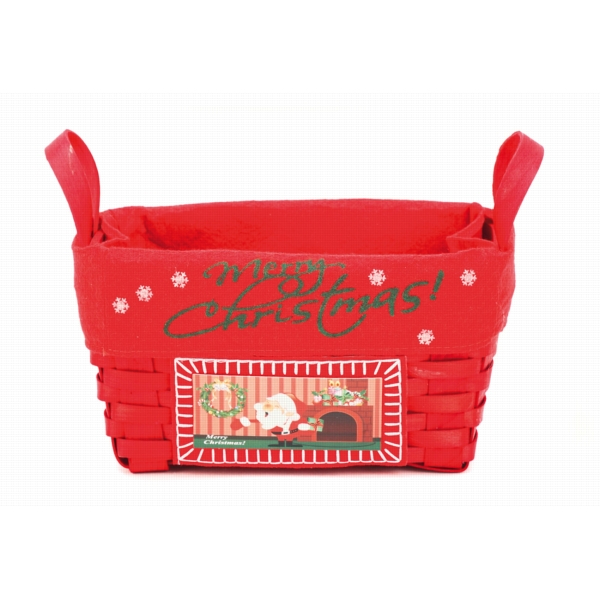 1887 Weihnachtskorb rot, 24 x 15 x 12/17 cm